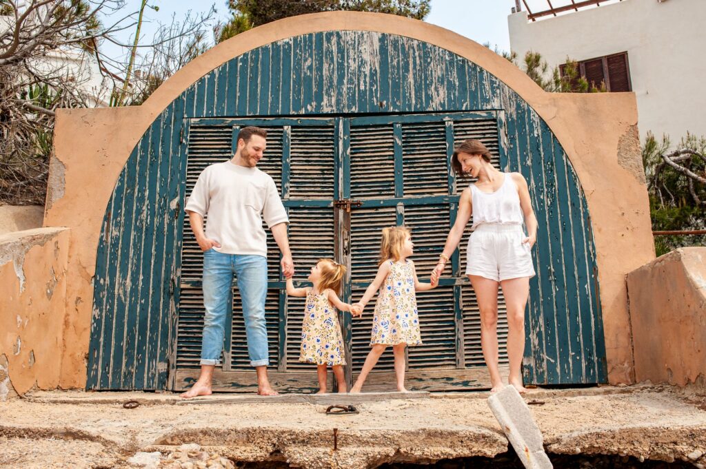 Familienshooting bei warmem Frühlingslicht