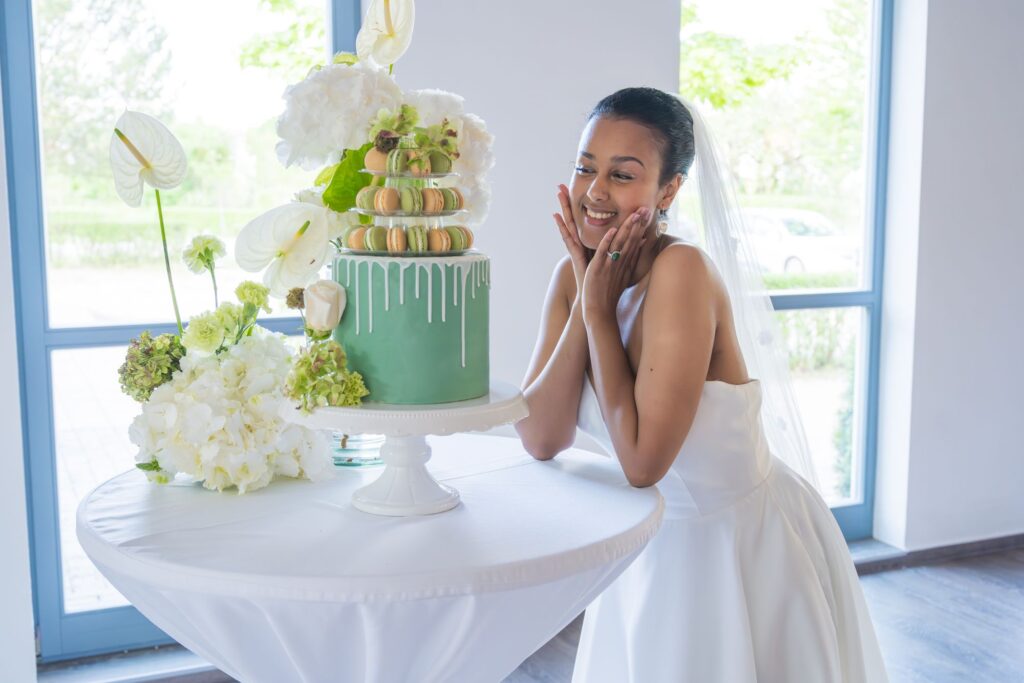 Natürliches Styling der Braut